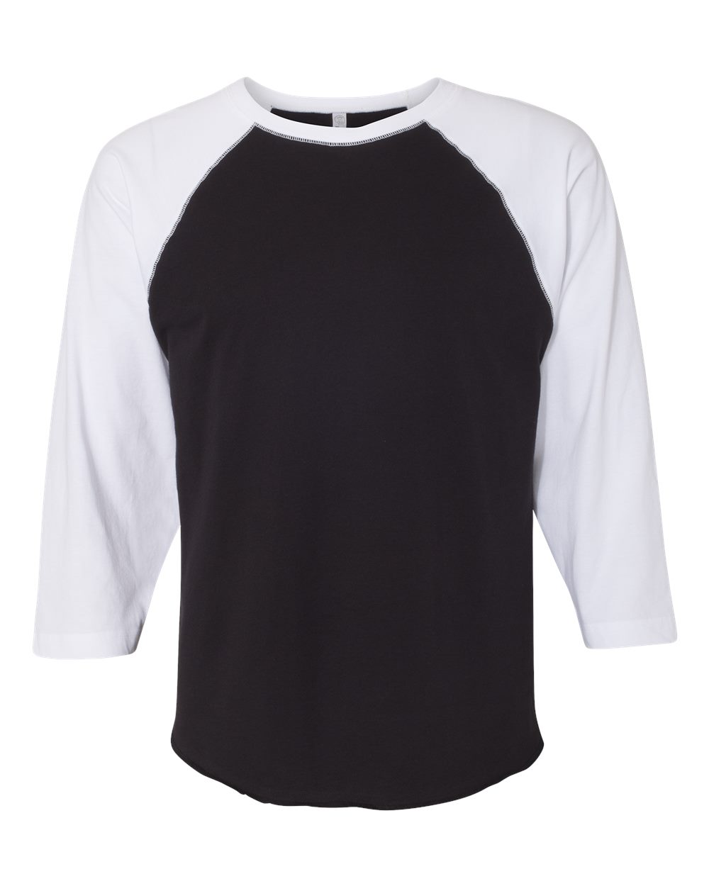 LAT 6930 Adult Baseball Fine Jersey T-Shirt - White/ Black - 3XL